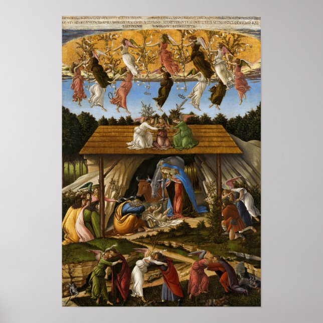 Affiche Nativité mystique, 1500 par Sandro Botticelli (Devant)