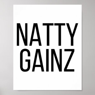 Affiche Natty Gainz Gym Et T Shirt Bodybuilding Sans Stéro