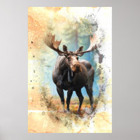 *~* Nature AP49 MOOSE Artsy Forest Peach Parties s