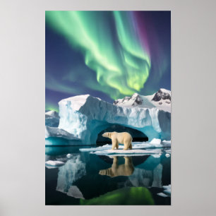 Affiche Nature arctique Aurora Iceberg Paysage extérieur