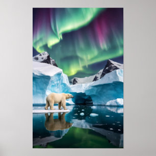Affiche Nature arctique Aurora Iceberg Paysage extérieur