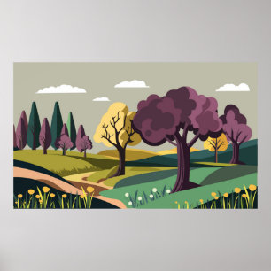 Affiche Nature avec des arbres