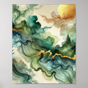 Affiche Nature Ethérée : Un paysage Abstrait et rêvé