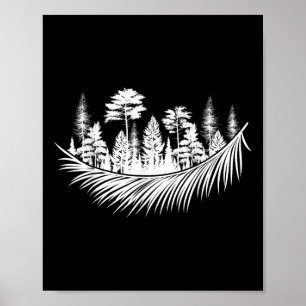 Affiche Nature Forêt Plantes Arbres Camping Randonnée Mont