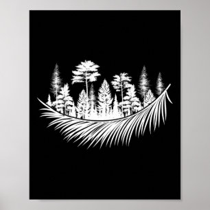 Affiche Nature Forêt Plantes Arbres Camping Randonnée Mont