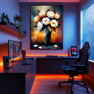 Affiche Nature morte aux pivoines - Chef-d'œuvre cubiste i