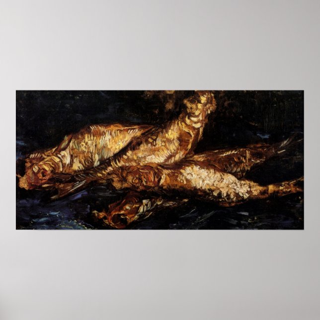 Affiche Nature morte avec bloaters par Vincent van Gogh (Devant)