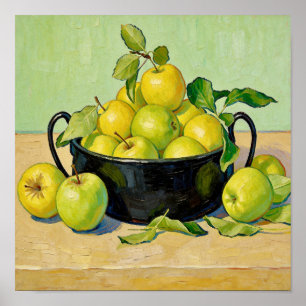 Affiche Nature morte avec des pommes d'après Van Gogh