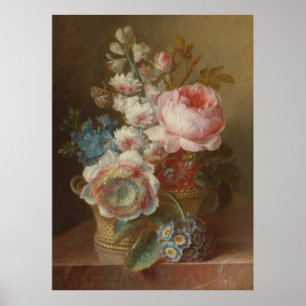 Affiche Nature morte avec fleurs – Cornelis van Spaendonck