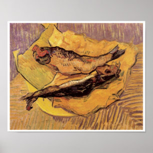 Affiche Nature morte Bloaters et ail par Vincent van Gogh