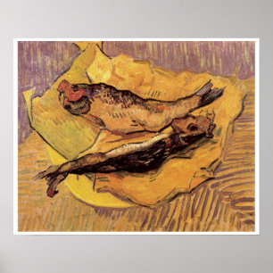 Affiche Nature morte Bloaters et ail par Vincent van Gogh
