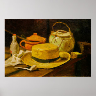 Affiche Nature morte de Van Gogh avec chapeau de paille