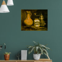 Nature morte de Van Gogh avec moulin à café, pipe