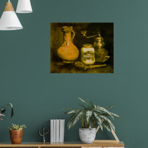 Affiche Nature morte de Van Gogh avec moulin à café, pipe