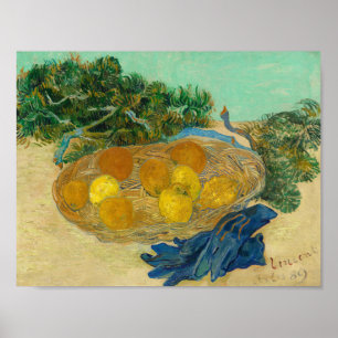 Affiche Nature morte de Van Gogh Oranges Citrons Gants ble