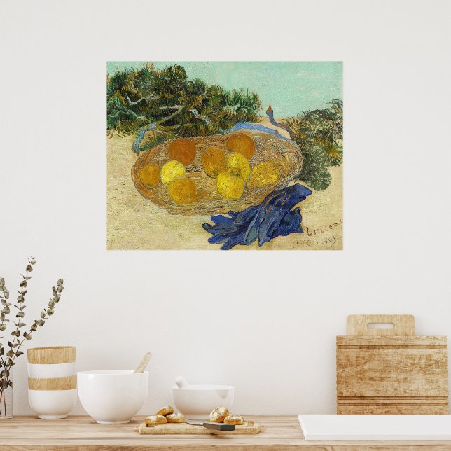 Affiche Nature morte de Van Gogh Oranges Citrons Gants ble (Cuisine)