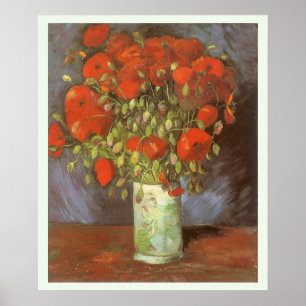 Affiche Nature morte de Vincent van Gogh Vase avec des coq