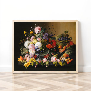 Affiche Nature morte Fleurs et Fruits par Severin Roesen