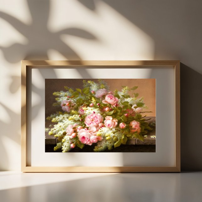 Affiche Nature morte florale, Raoul M. De Longpré  (Créateur téléchargé)