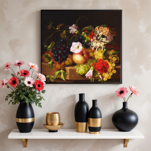 Affiche Nature morte Fruits et fleurs par Adelheid Dietric