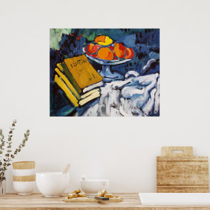 Affiche Nature morte Livres et Bol Maurice de Vlaminck