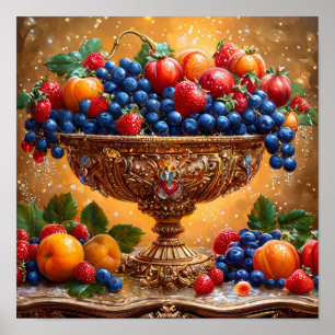 Affiche Nature morte Peinture à l'huile classique sur toil