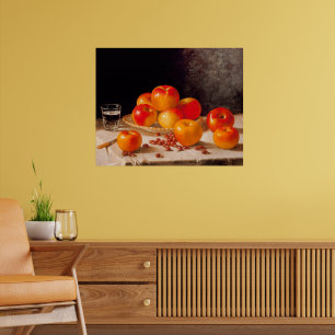 Affiche Nature morte, pommes et châtaignes