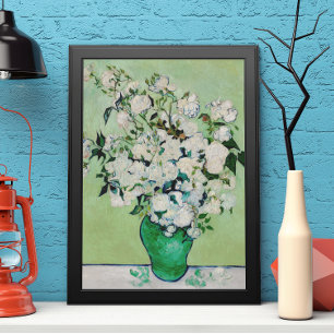 Affiche Nature morte Roses dans un vase par Vincent van Go