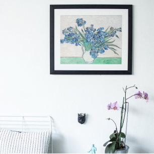Affiche Nature morte : Vase avec des iris de Vincent van G