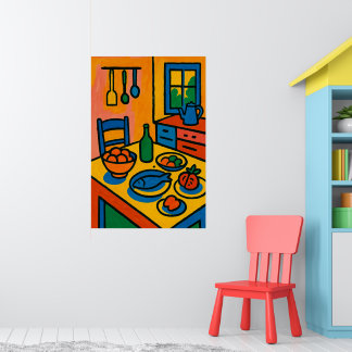 Affiche Nature morte vibrante de cuisine