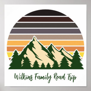 Affiche Nature personnalisée Famille Vacances Forêt verte