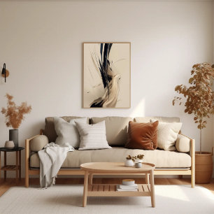 Affiche Nature végétale Abstraite minimaliste neutre