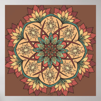 Affiche Naturel Sun Earth Rhythm Mandala