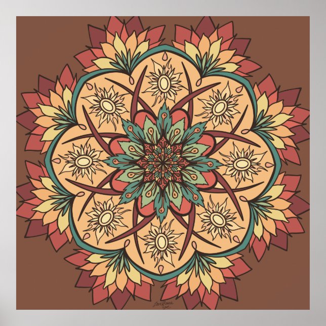 Affiche Naturel Sun Earth Rhythm Mandala (Devant)