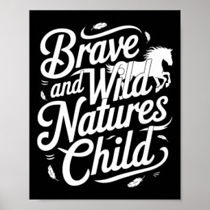 Affiche Natures Braves Et Sauvages Enfants Équestres &amp;