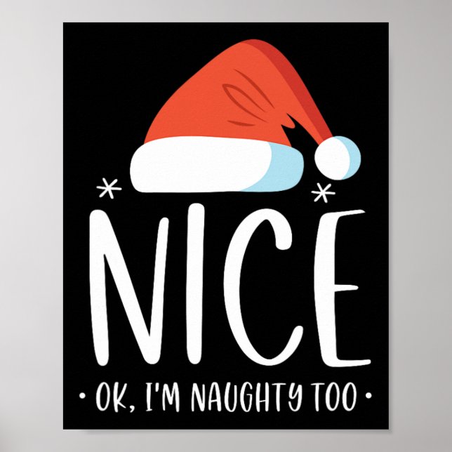 Affiche Naughty And Nice Ok Je suis Naughty Too Funny Chri (Devant)