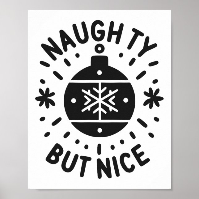 Affiche Naughty But Nice Funny Humour de Noël 1 (Devant)