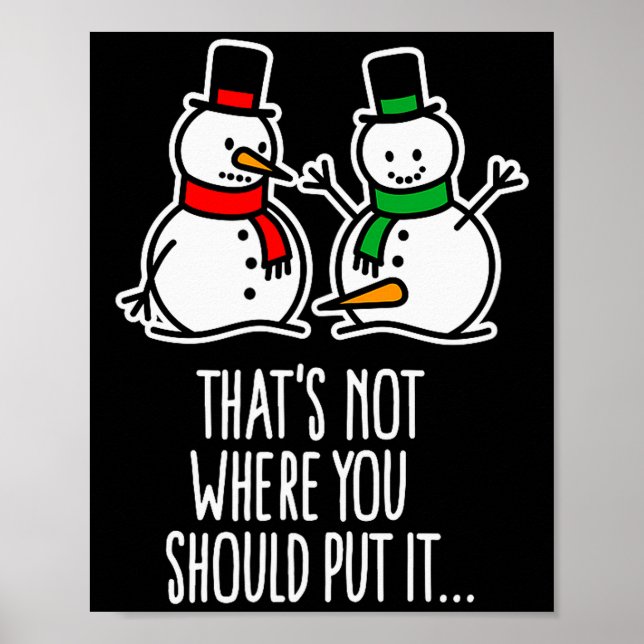 Affiche Naughty Christmas Saying Dirty Snowman Cartoon Ugl (Devant)