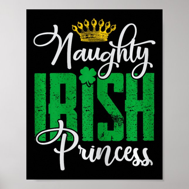 Affiche Naughty Irish Princess St Patrick's Day Irlande (Devant)