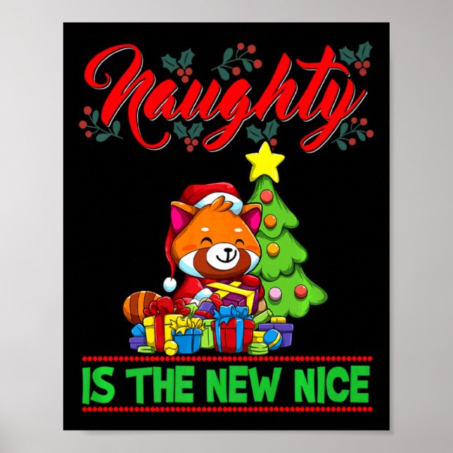 Affiche Naughty Is The New Nice Christmas Santa Xmas Premi (Devant)