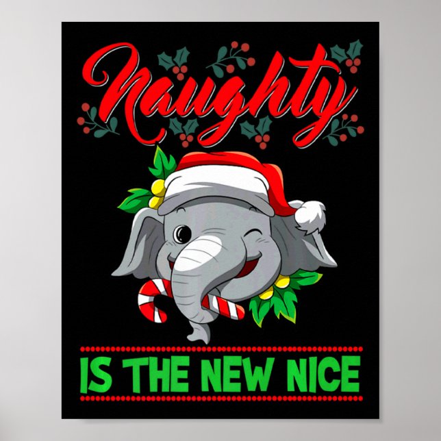Affiche Naughty Is The New Nice Christmas Santa Xmas Premi (Devant)