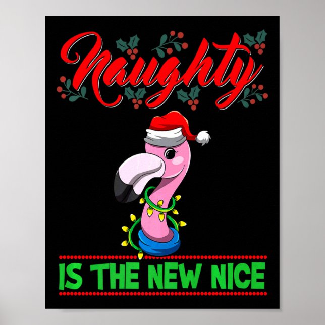 Affiche Naughty Is The New Nice Christmas Santa Xmas Premi (Devant)