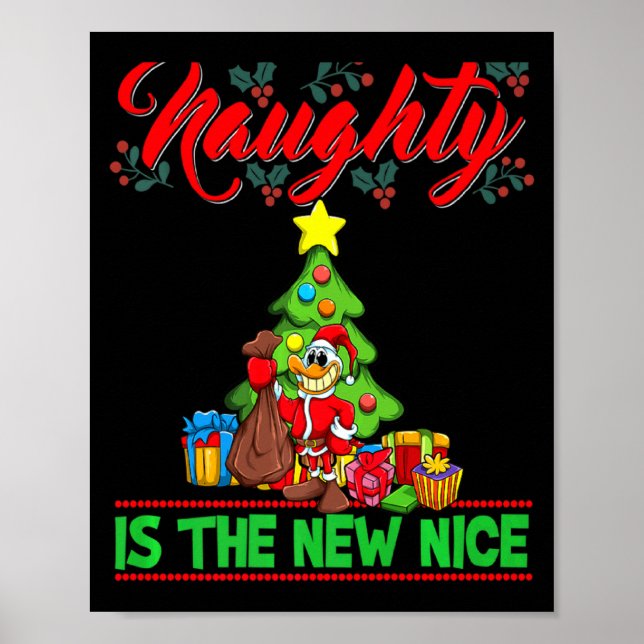 Affiche Naughty Is The New Nice Christmas Santa Xmas Premi (Devant)