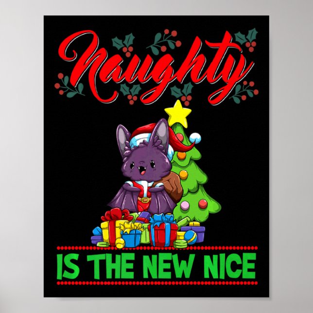 Affiche Naughty Is The New Nice Christmas Santa Xmas Premi (Devant)