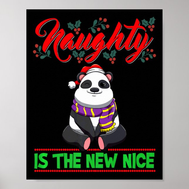 Affiche Naughty Is The New Nice Christmas Santa Xmas Premi (Devant)