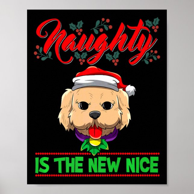 Affiche Naughty Is The New Nice Christmas Santa Xmas Premi (Devant)