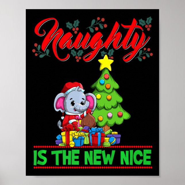 Affiche Naughty Is The New Nice Christmas Santa Xmas Premi (Devant)