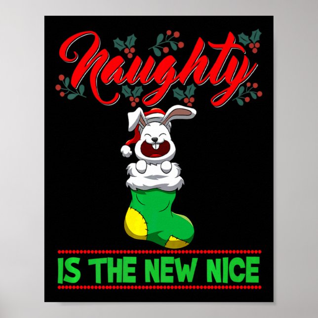 Affiche Naughty Is The New Nice Christmas Santa Xmas Premi (Devant)