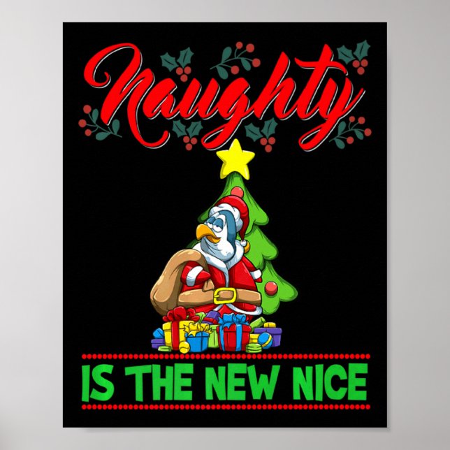 Affiche Naughty Is The New Nice Christmas Santa Xmas Premi (Devant)