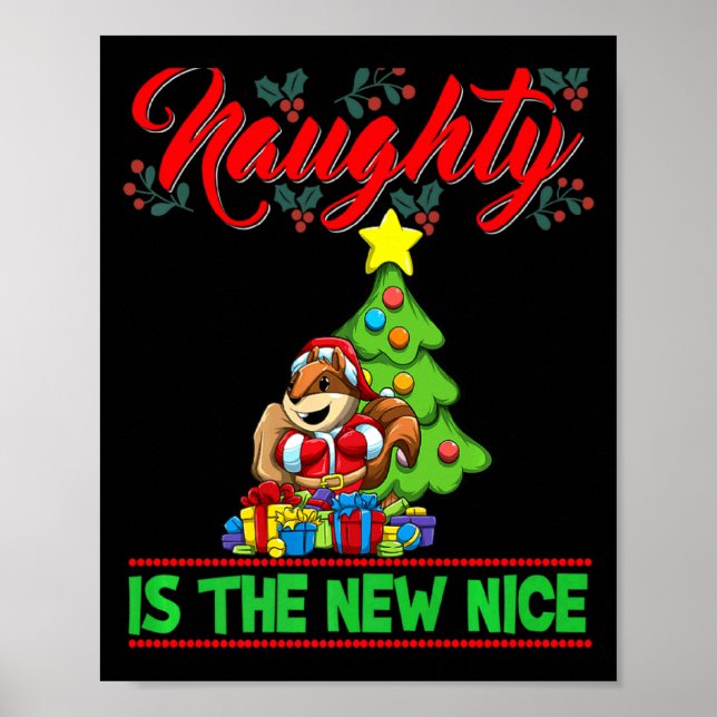 Affiche Naughty Is The New Nice Christmas Santa Xmas Premi (Devant)